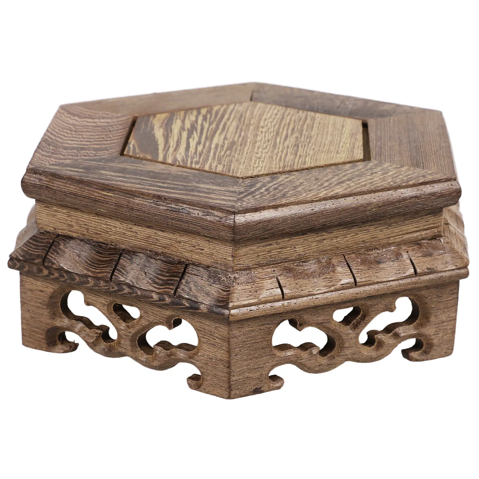 Wooden Flowerpot Stand for Indoor Outdoor Use Rustic Plant Pot Riser Display Base for Vases Statues Home Office Decor Wooden