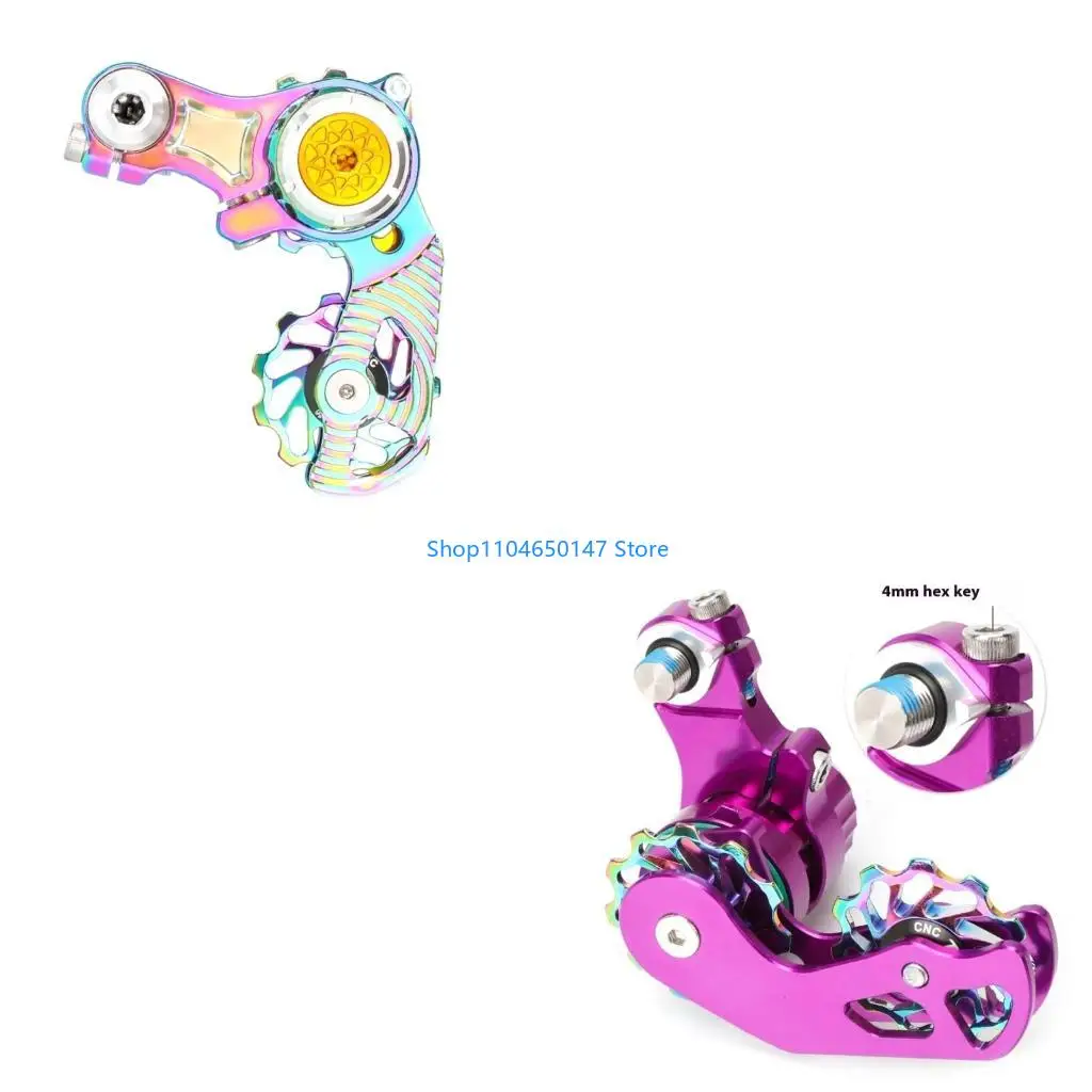 

Single Speed Chain Tensioner For Bikes Regulable Hanger Mount Guide Wheel Durability Aluminum Alloys Cycling Component