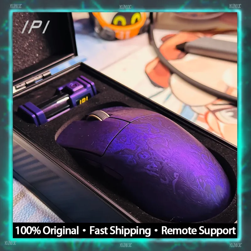 

Игровая мышь IPI Qi Pro, материал из углеродного волокна, 50 г, легкий датчик PAW3950, оптический датчик, поставляется с ключом поворота 8 кГц