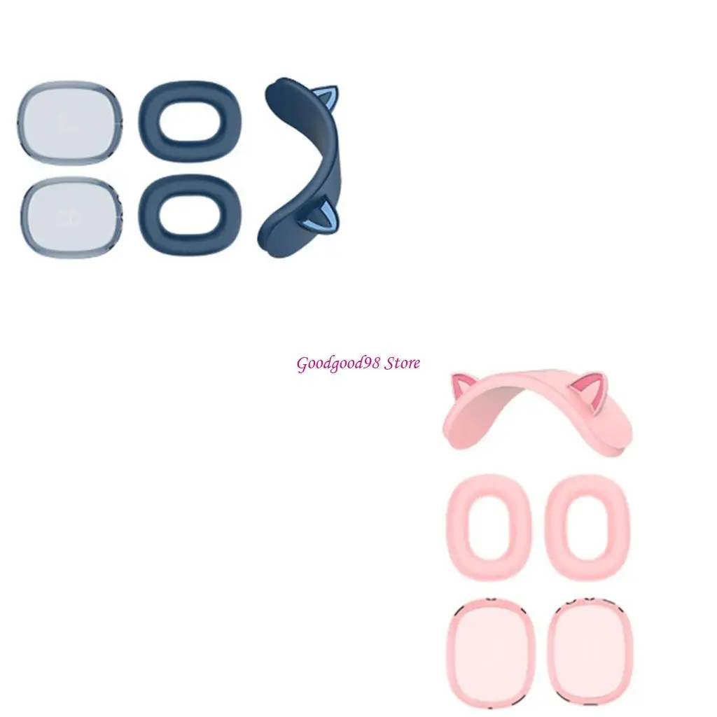 

Protective Silicone Case For Headphones, Soft Ear Pad Cover With Headband Sleeve, Scratch Resistant Case W8EC