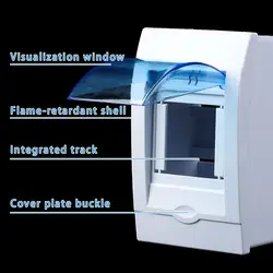 Boîte de protection de distribution avec couvercle transparent étanche, boîtiers en plastique pour disjoncteur, étui de projet, 2 voies, 3/3 voies, 4/4 voies, 6/5 voies, 8/9 voies, 12 voies