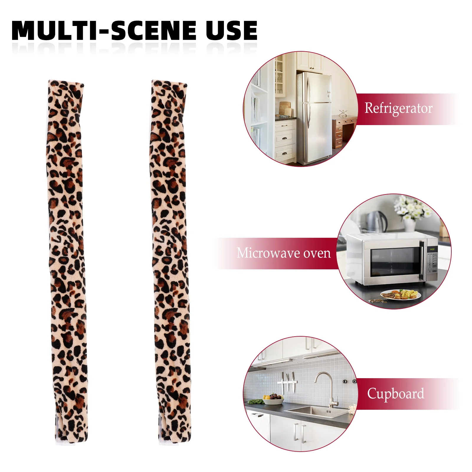 

2Pcs Anti-Slip Handle Covers Kitchen Appliance Refrigerator Fridge Door Protectors Fingerprint Water Stain Resistant