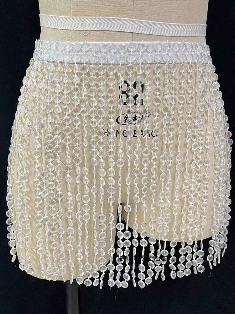 Traje de Drag Queen, traje azul para actuación en escenario, Gogo, club nocturno, fiesta, espectáculo, ropa Rave, Bikini de concha Sexy, Cosplay de sirena 4126