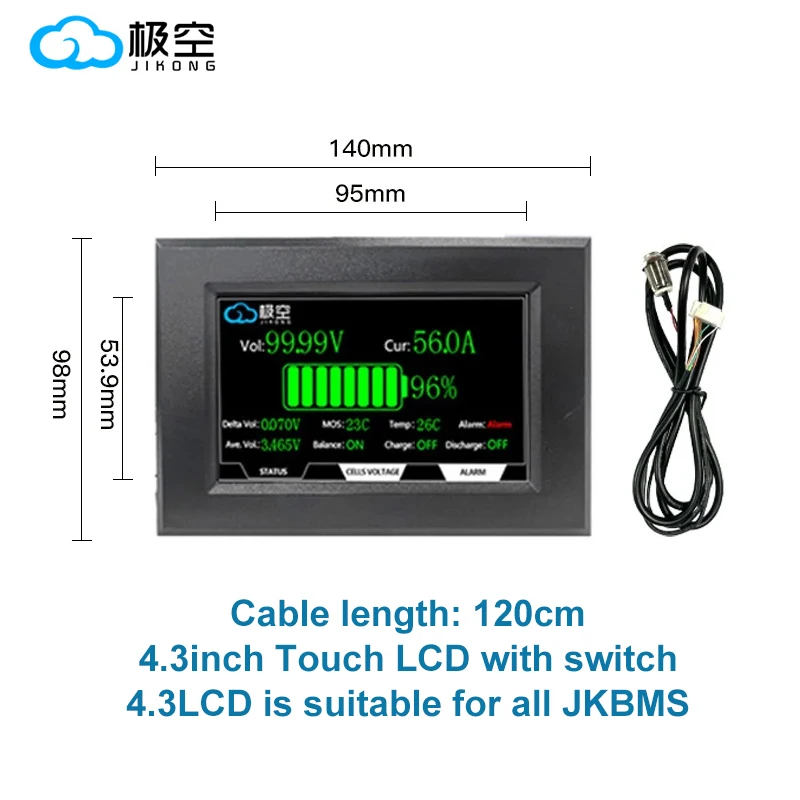 JKBMS Smart Inventer BMS for 24v 36v 48v 100A 16S Batteries with CAN Communication with Inventers