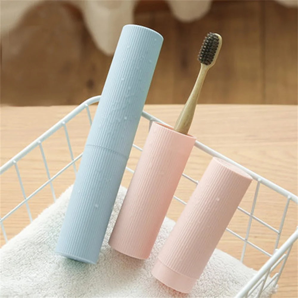 1pc Portable Travel Toothbrush Box Dust Cover Bathroom Camping Toothbrush Tube Cover Bathroom Accessories