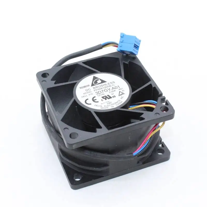 

Delta Electronics PFR0612DHE-C DC 12V 2.00A 60x60x38mm 4-Wire Server Cooling Fan