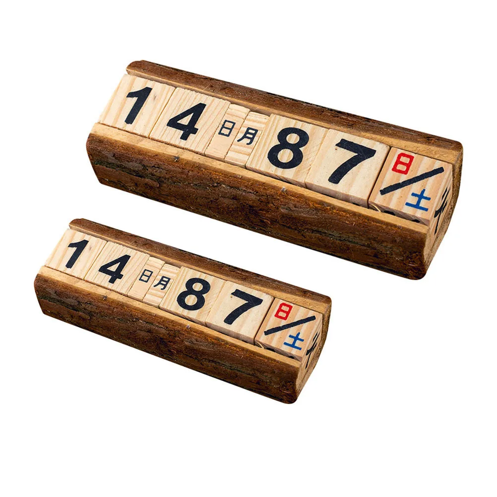 

2 шт. деревянный настольный календарь креативный DIY ручной вечный настольный декор винтажный дисплей даты для домашнего офиса класс L размер