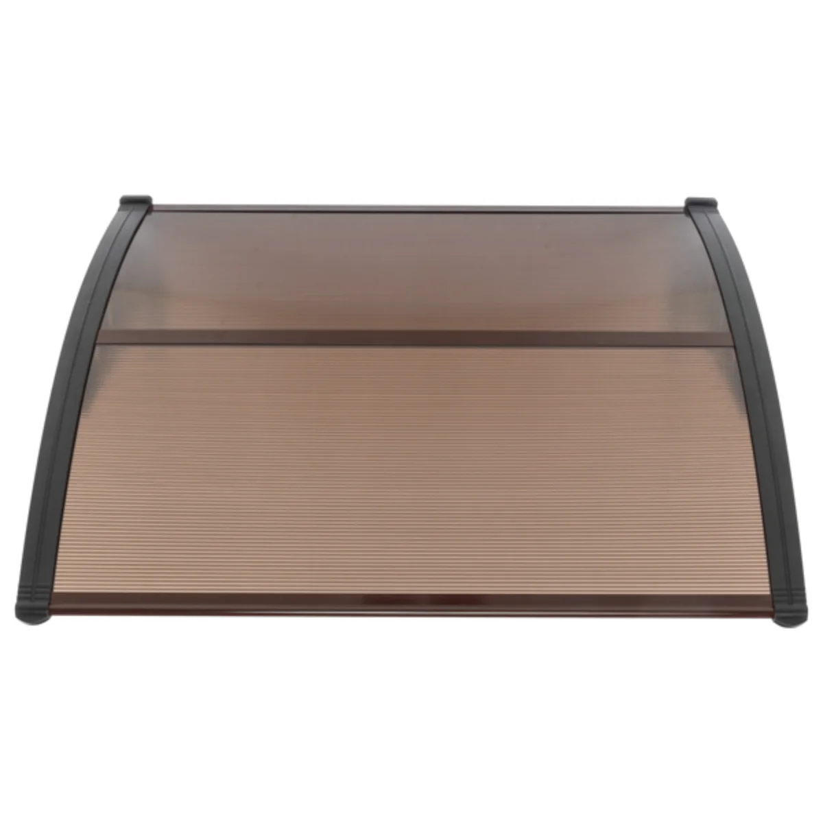 

100×96cm Brown/Black Rain Canopy | All-Brown Alu Plastic Bracket N001 Easy Install