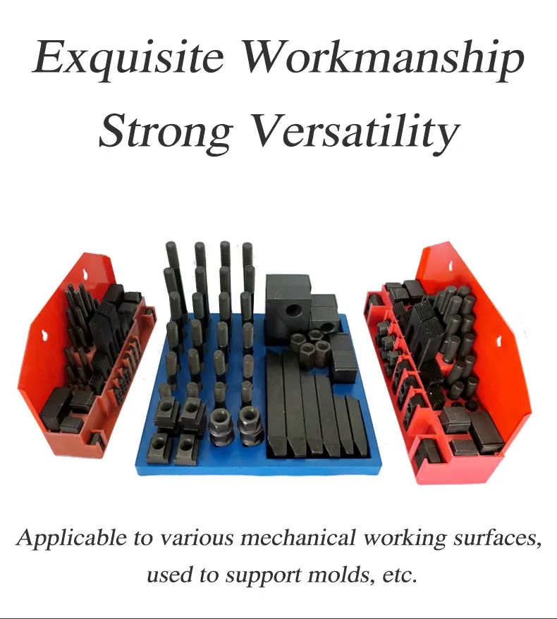 58pcs CNC Milling Machine Clamping Kit Set High Quality Metal Holder with Essential Bearings for Industrial Use