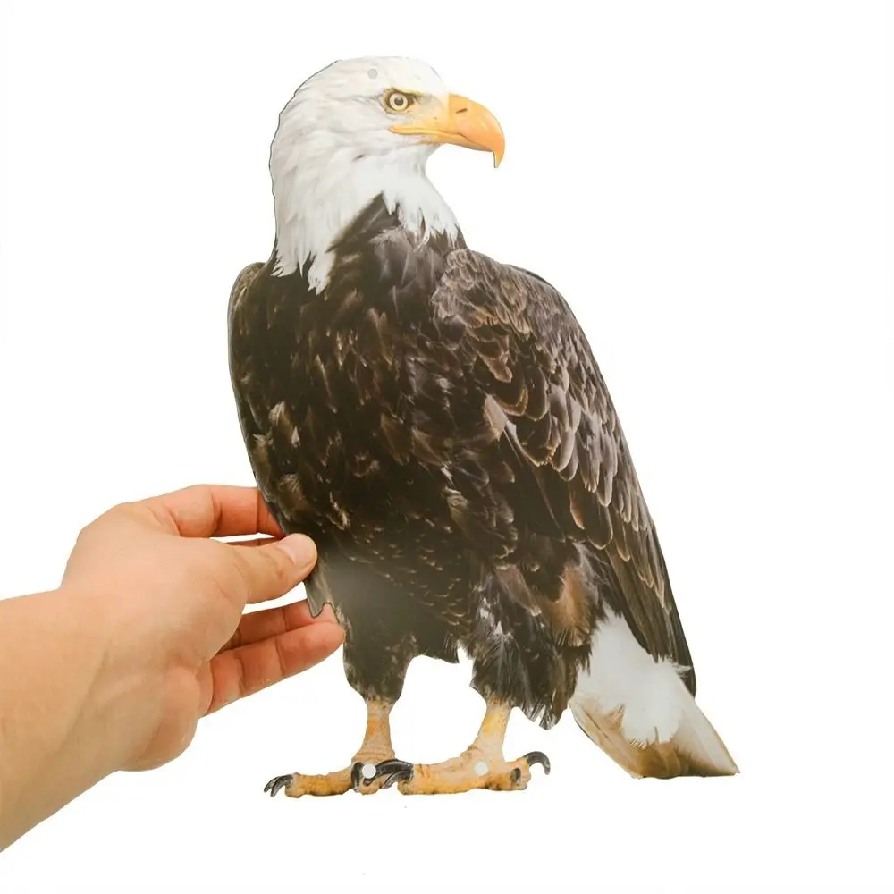 البومة الرياح الرنين مع أجراس الطيور Repel البومة الفزاعة مقاوم للماء مستطيل وهمية الطيور تخويف جهاز معلق الطيور مبيد الحشرات الفناء #3