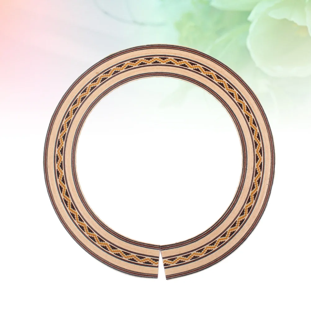

1pcs Wave Pattern Sound Hole Rosette Brown Wooden Guitar Inlay For Acoustic Classical Guitars Accessory Instrument Part
