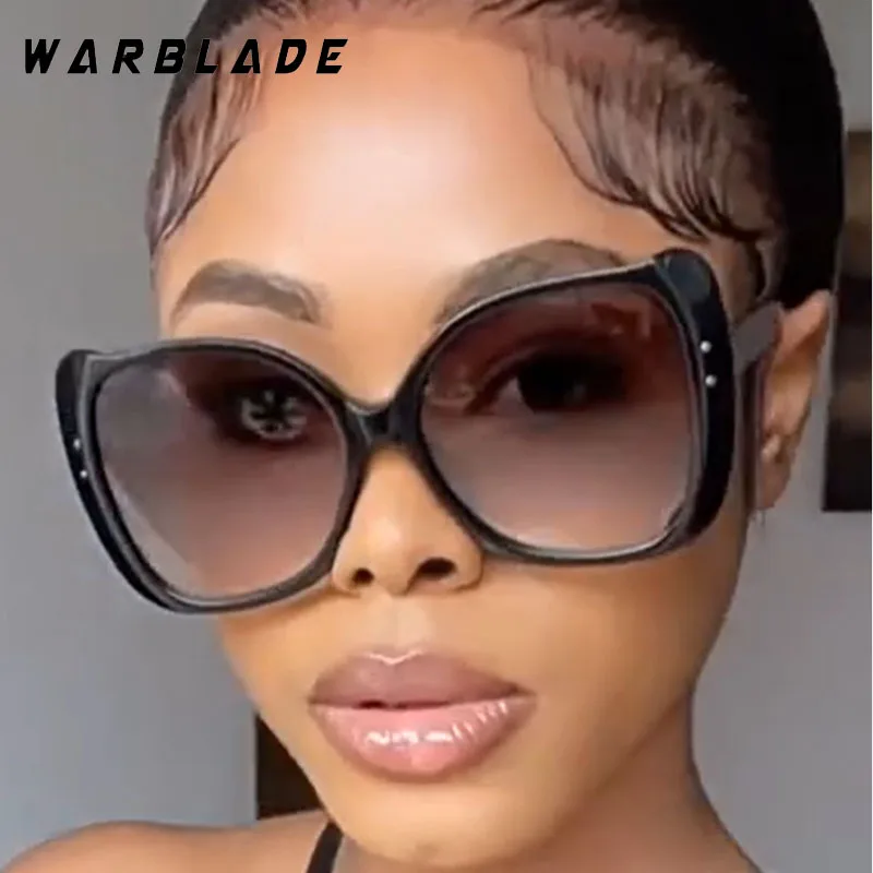 

Trending Rice Nail Oversized Butterfly Frame Traveling Women's Sunglasses Brand Design Sun Glasses Summer Traveling Shades UV400