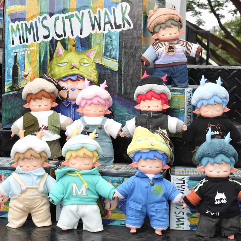 

Mimi City Trail Vinyl Series Enamel Blind Box Tide Play Cute Mimi Vinyl Doll Kawaii Doll Bag Pendant Toy Box Mysterious Box Girl