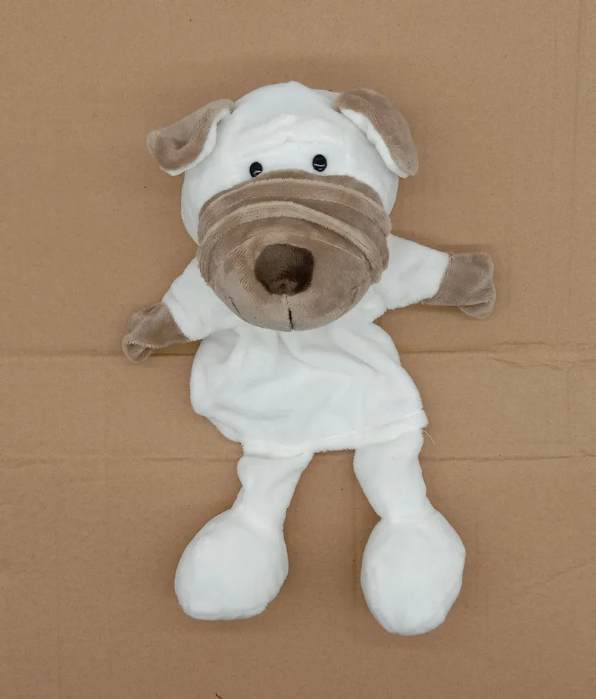 35cm Cartoon Tier Handpuppe eltern-kind-Spiel Puppe Löwe Elefant Schwein Beschwichtigen Spielzeug Geburtstag Geschenke Für Kinder