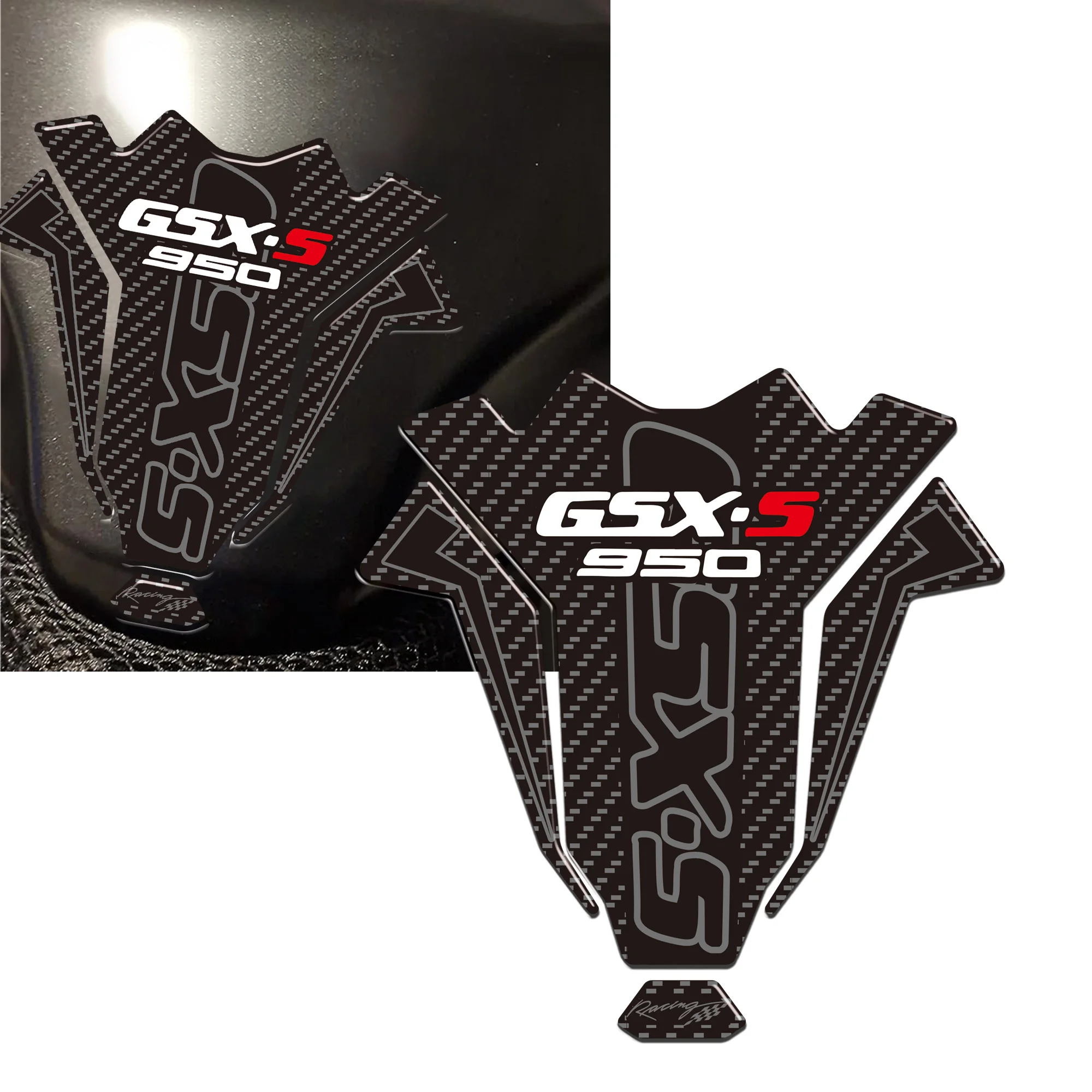 

Motorcycle Tank Grips 3D Resin Stickers For Suzuki GSX-S950 GSXS950 2021-2022 Anti Scratch Protection Knee Pads Decal Kit