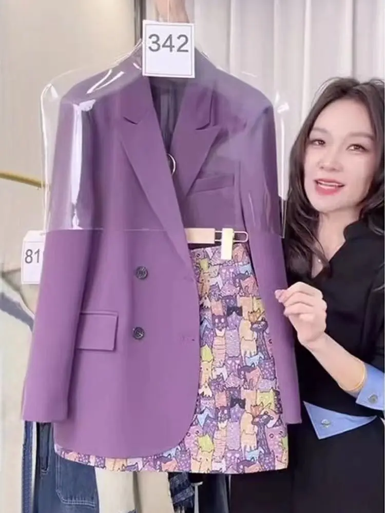 2023 Summer New Design Sense Suit Sunscreen Coat Women\'s Elegant Style High Rise Slim Shorts Two Piece Solid Color Commuter Set