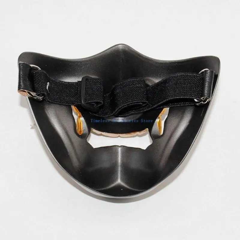 

97QE Half Face Resin Mask Props Cool Solider Samurai Cosplay Helmet Prop