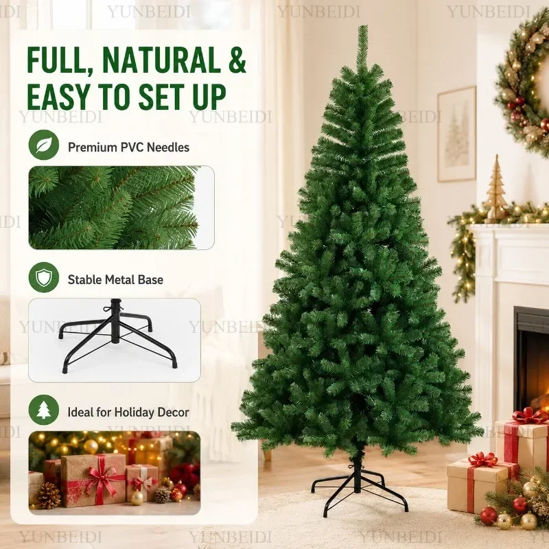 Large Artificial Christmas Tree PVC Encrypted with LED Lights Christmas Tree 120m To 300cm Family Christmas New Yea Party Decor