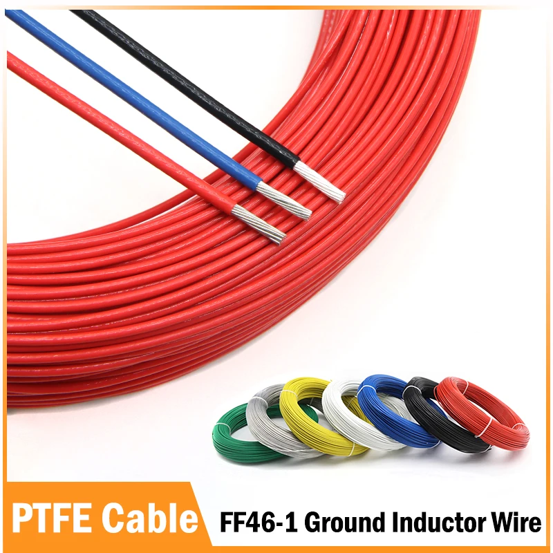 2/5/10M FF46-1 PTFE Wire 0.12 ~ 4mm² Signal Control Sensor Detector Parking Access Cable FEP Insulation Ground Inductor Line