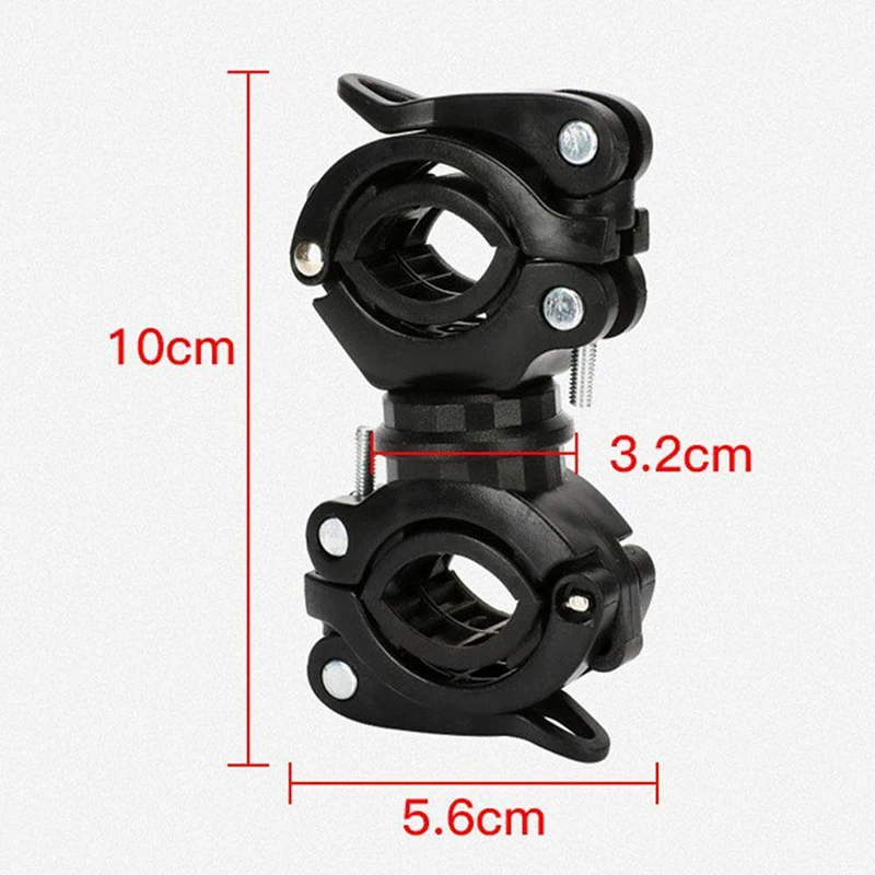 360°Rotation Cycling Clip Clamp Flashlight Mount Holder Bicycle Bike LED Light Flashlight Torch Mount Holder Bicycle Accessories