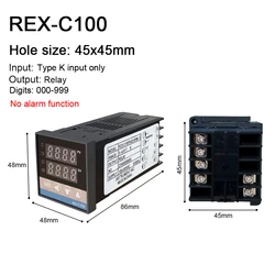 K type digital temperature controller REX-C100  thermostat relay output PID dismantling mobile phone screen thermostat