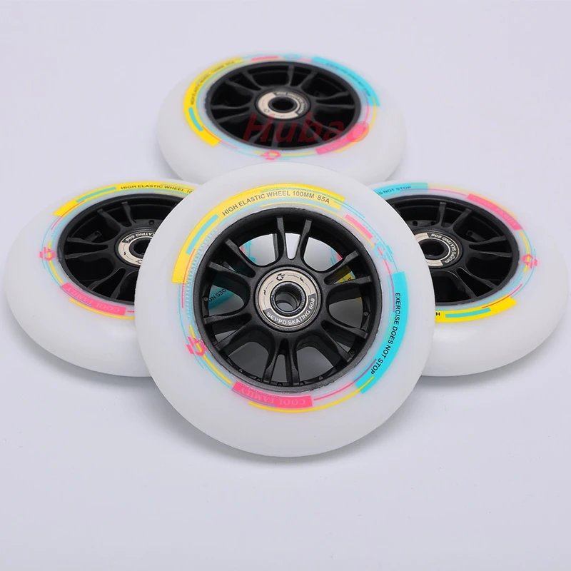 6 uds 8 Uds 84mm ruedas para patines de velocidad 90/100/110/125mm 85A ruedas para patines en línea ruedas para patines de carretera profesionales rueda de PU