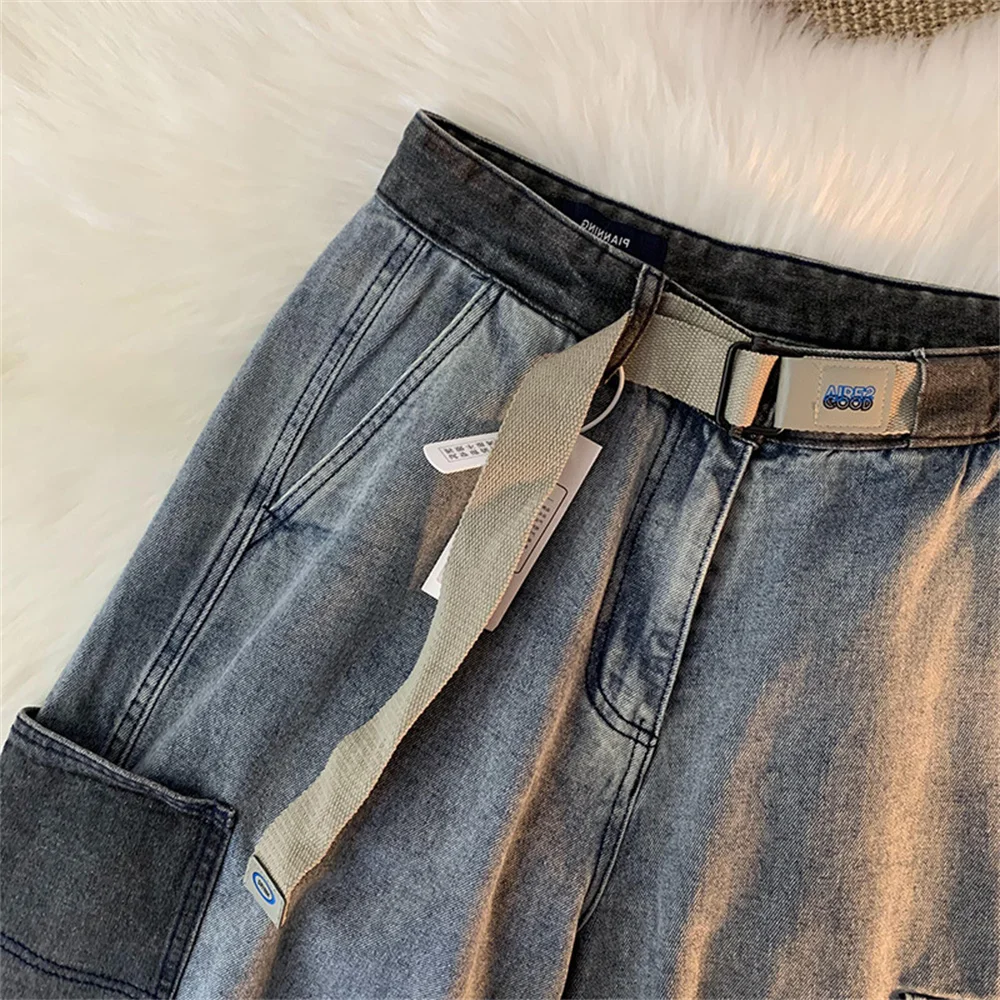 Herren-Denim-Freizeitshorts 2025, Werkzeug-Stil, All-Match-Trend-Jeans, Sommer-Damen-Halb-Denim-Hosen, Unisex, Cargo-Streetwear