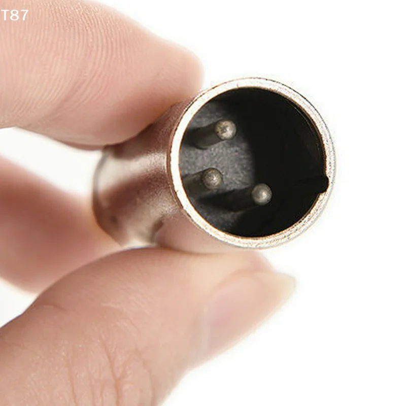 Dreikern-Mikrofon-Audiokabel, 3-poliger XLR-Stecker auf 1/4 Zoll (6,35 mm) Mono-Buchse, Mikrofonadapter