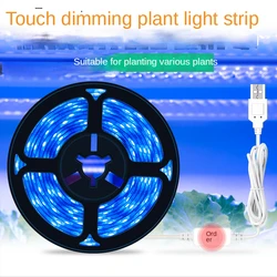 Tira de luces LED de espectro completo para cultivo de plantas, lámpara Fito resistente al agua con USB, 5V, regulable, 2835