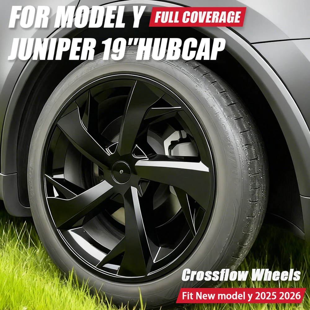 

Комплект из 4 колпаков на 19-дюймовые диски для Tesla Model Y Juniper 2025: Замена колпаков для задних колес, полноразмерные автомобильные аксессуары 2026