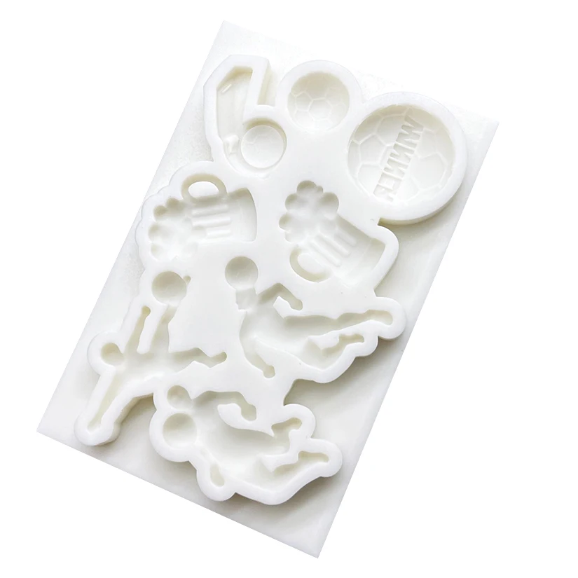 Football Silicone Sugarcraft Mold Resin Tools Cupcake Baking Mould Fondant Cake Decorating Tools