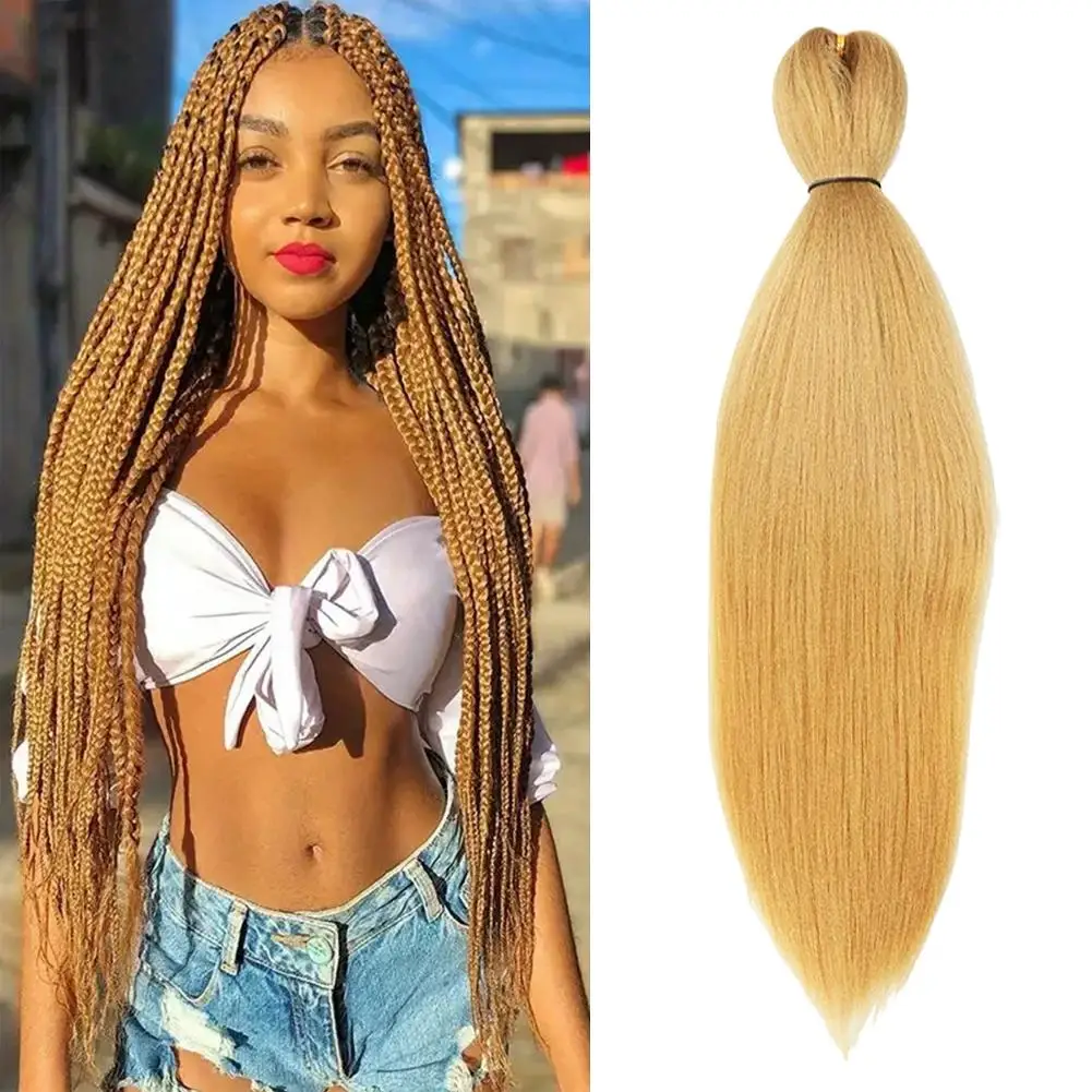 7 Colors Braiding Hair Pre Stretched Kanekalon Braiding Hair Extension Colored Synthetic Fake Hair for Braiding