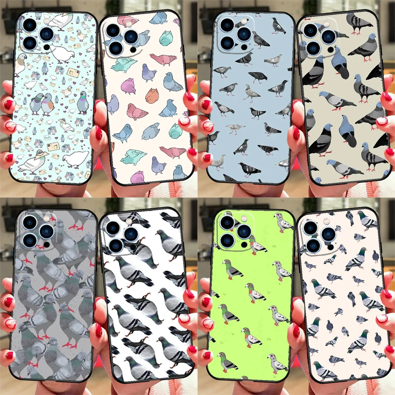 Pigeons Collage Case For iPhone 12 Pro Max 13 Mini For iPhone 11 Pro Max X XR XS 7 8 Plus SE 2020 Cover