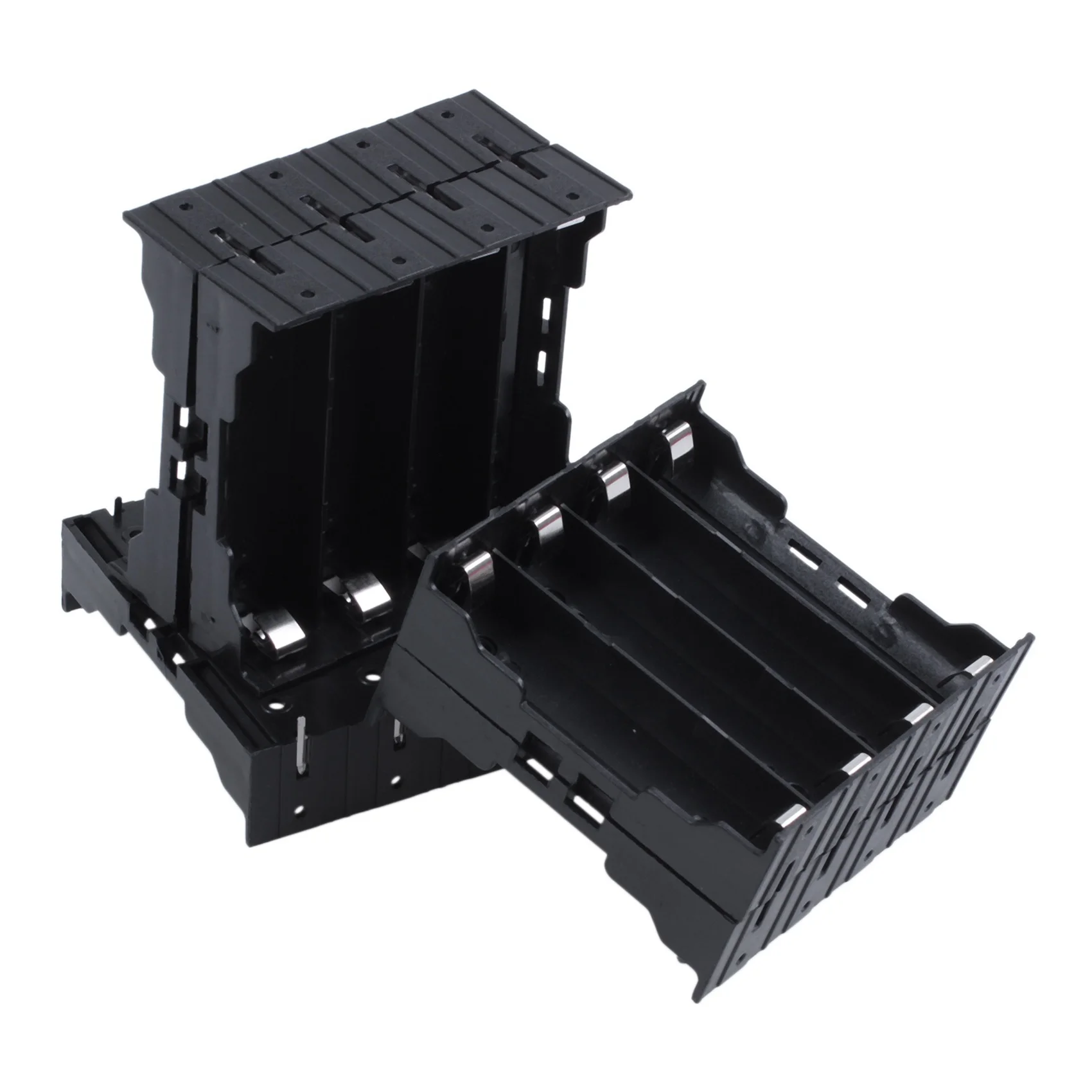 

APPLIA-10Pcs Li- DIY Battery Plastic Case Holder For 4X3.7V 18650 Battery