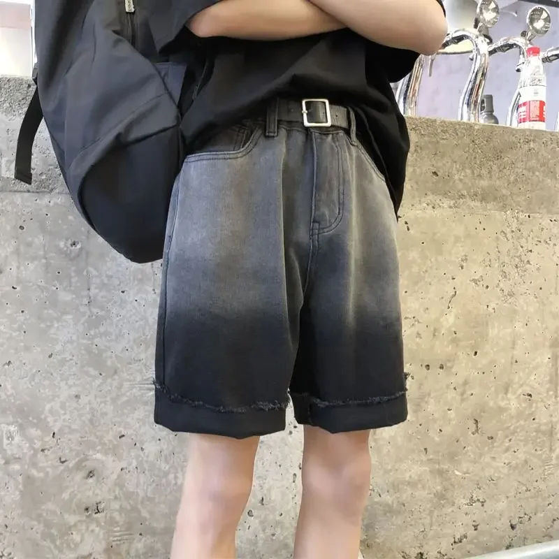 

Loose with Pockets Baggy Man Denim Shorts Short Jeans Pants for Men Wide Popular Y2k Fashion Sale Vintage Designer Xxxl Stretch