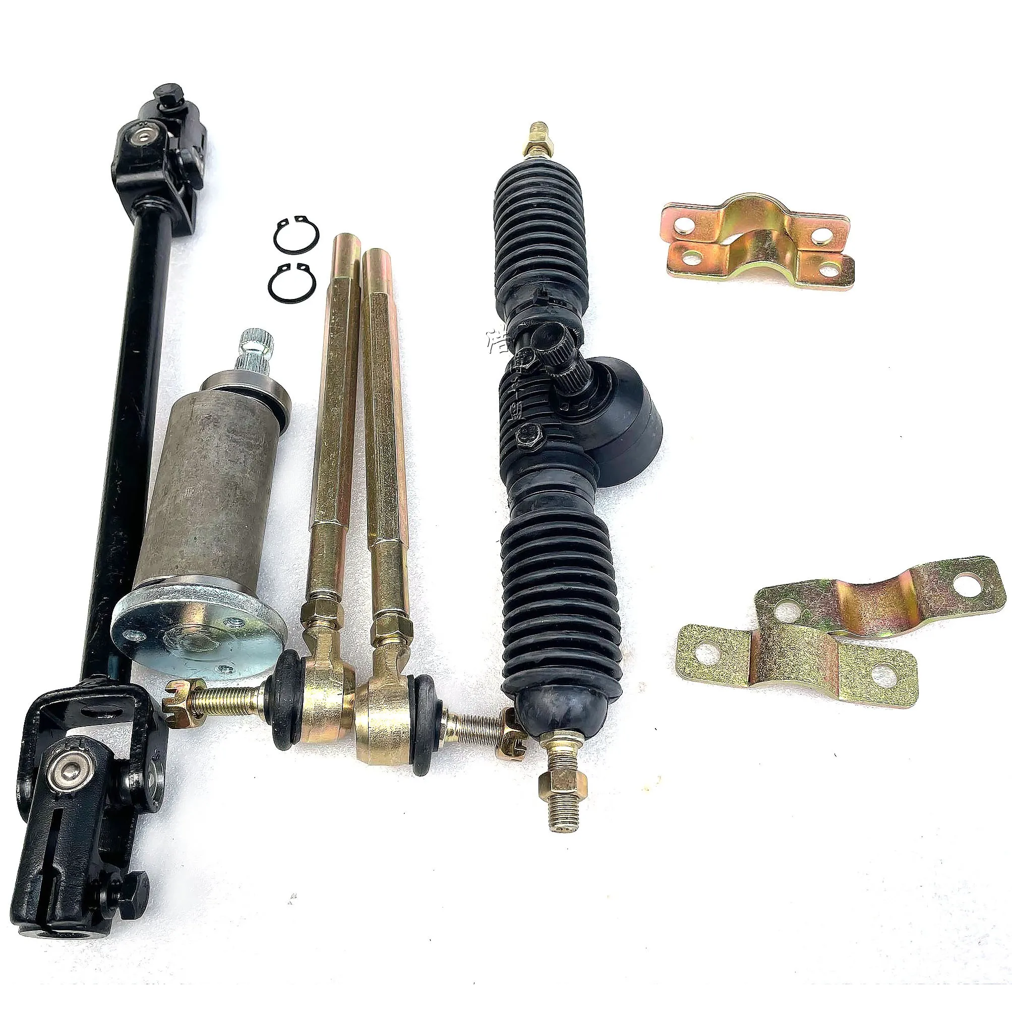 Homemade Four-Wheel Motorcycle Electric Kart Accessories Steering Engine Steering Gear Box Assembly Steering Wheel Tie Rod End