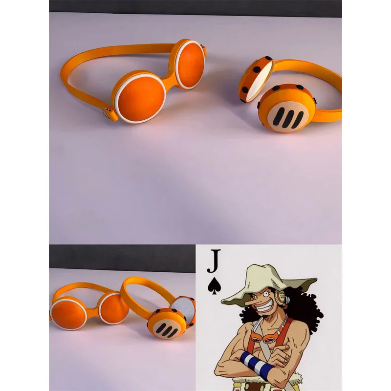 Wano Country Arc GOD Usopp Headphones Glasses Sogeking Cosplay Props Costume Accessories Halloween