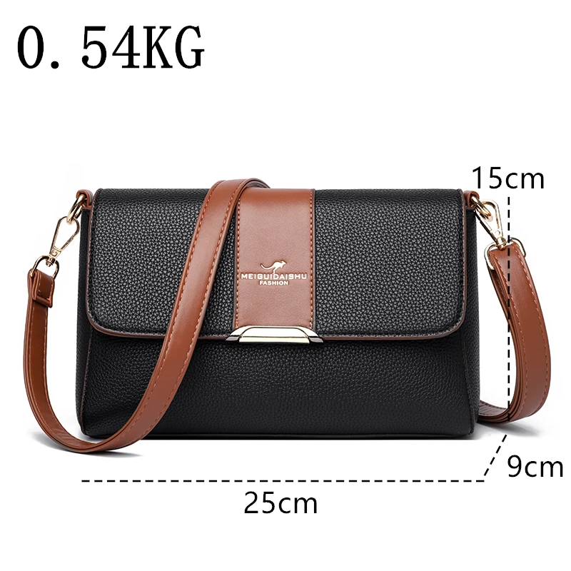 High Quality PU Leather Messenger bag Fashion Women  Handbags for Female Crossbody Bag Purses Square Single Shoulder Bag