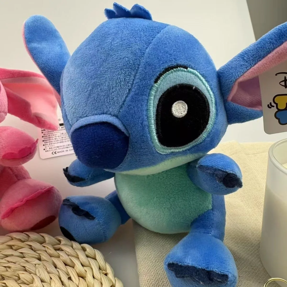 

2026 Angel Stitch Disney Plush Keychains Low Taxes Cute Cartoon Toys Dolls Plush Decoration Birthday Gifts for Children Fan2026