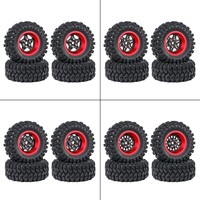 Ajrc Aluminum+carbon Fiber 1.2 Inch Beadlock Wheel Rim Tire For 1/24 Fms24 Axial Scx24 1/18 Traxxas Trx4m Rc Crawler Car Tire