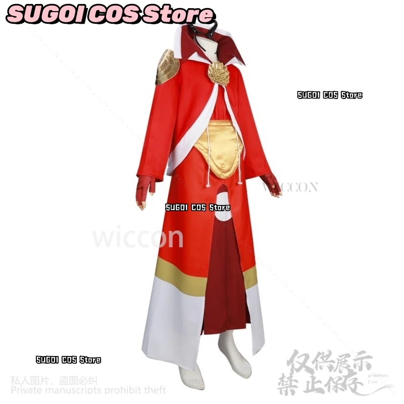 Anime That Time I Got Reincarnated As A Slime Cosplay Benimaru Costume Red Japanese Kimono Ghost Long Coat Dress Horn Suits