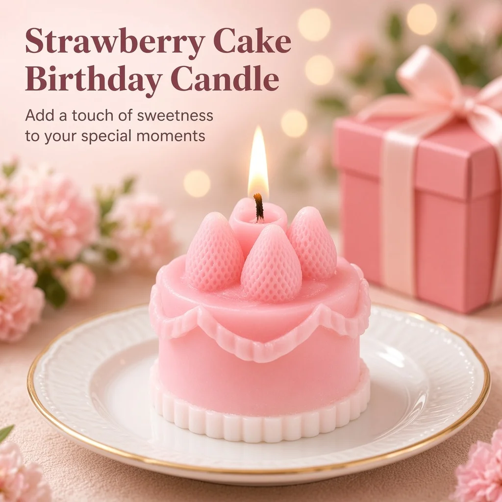 1Pc Cake-Shaped Scented Candle, Romantic and Cute, Soy Wax Scented Candle, Small Scented Candle for Relaxation, Birthday, Wedding, Party Gift, Home Decoration, Souvenir, Romantic Scene Decoration Props