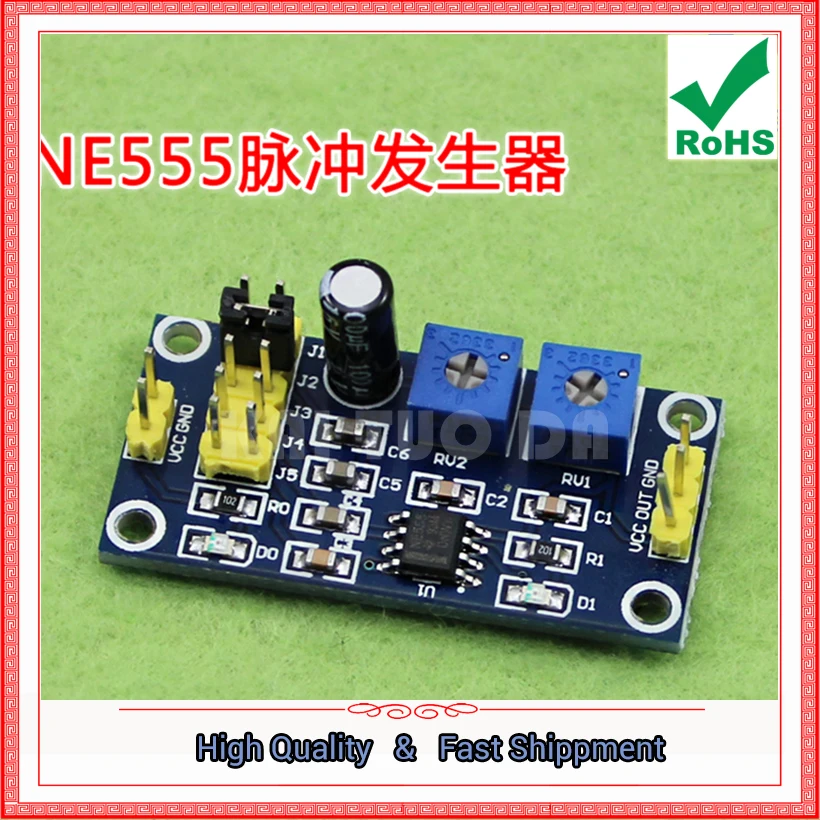 NE555 Pulse Generator Square Wave Rectangular Wave Frequency Duty Cycle Adjustable Small Signal Generator 555 Module  Board