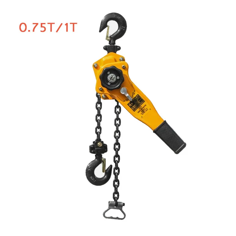 0.75T/1T Pulling Wrench Hoist Manganese Steel Hook Hand Chain Hoist Portable Lever Block Inverted Chain Hoist Tightener