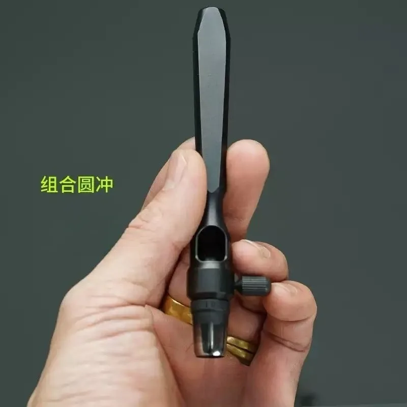 Manual Leather Hole Punch Machine DC53 Steel Mold Replaceable Round Punch 1-15mm DIY Leather Craft Tool Set
