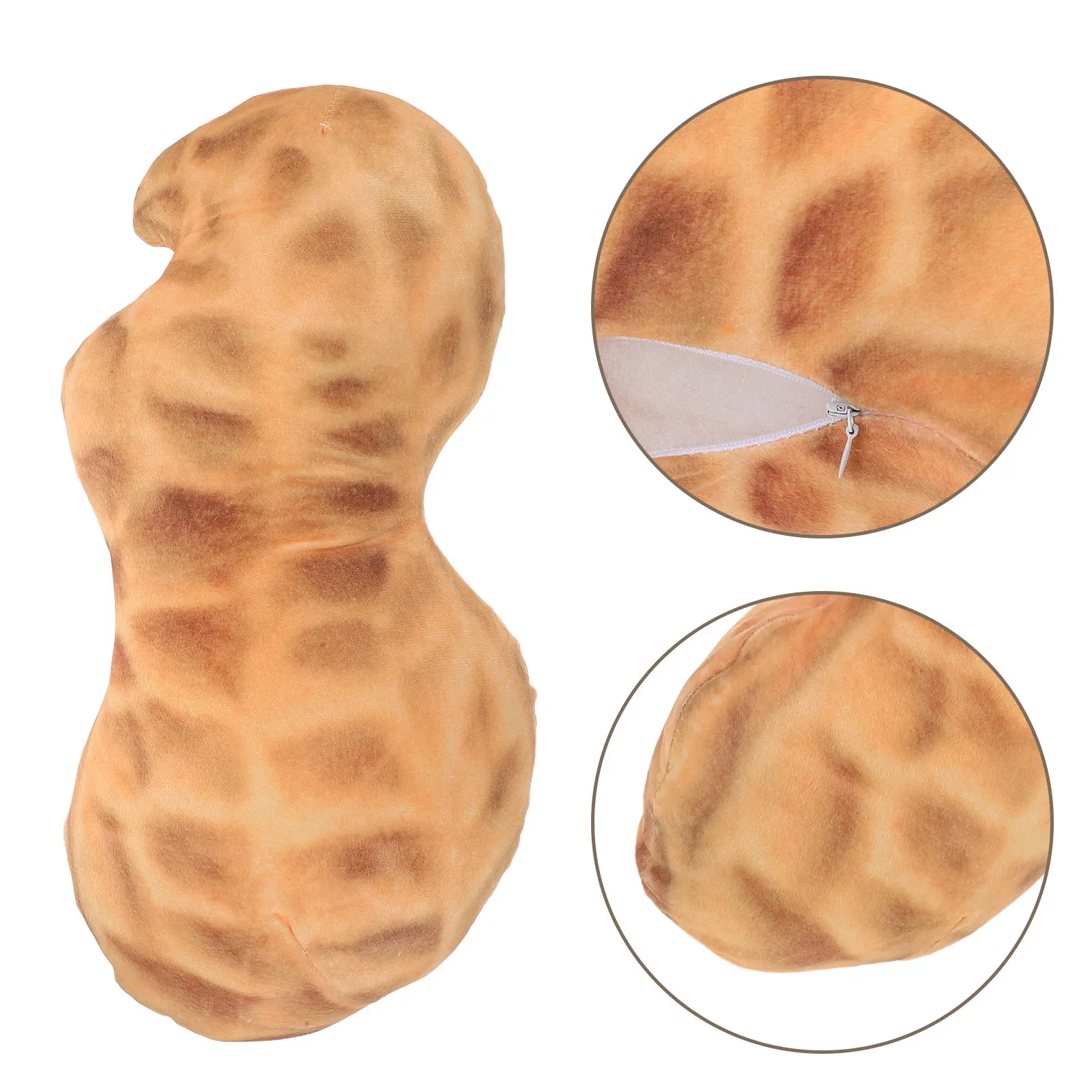 Peanut Shaped Soft Decorative Cushion 45Cm Creative Pillow Neck Support for Sofa Bed Office Comfortable Home Room Decor