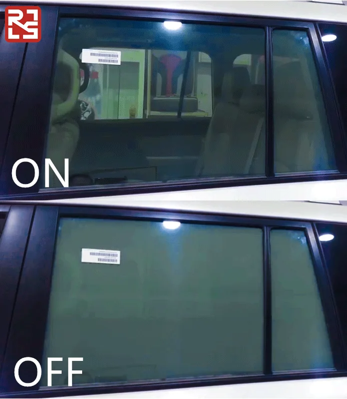 Water Paste 0.12mm High Transmission Smart Window Tint White Color Self Adhesive Switchable PDLC Film Car Smart Window
