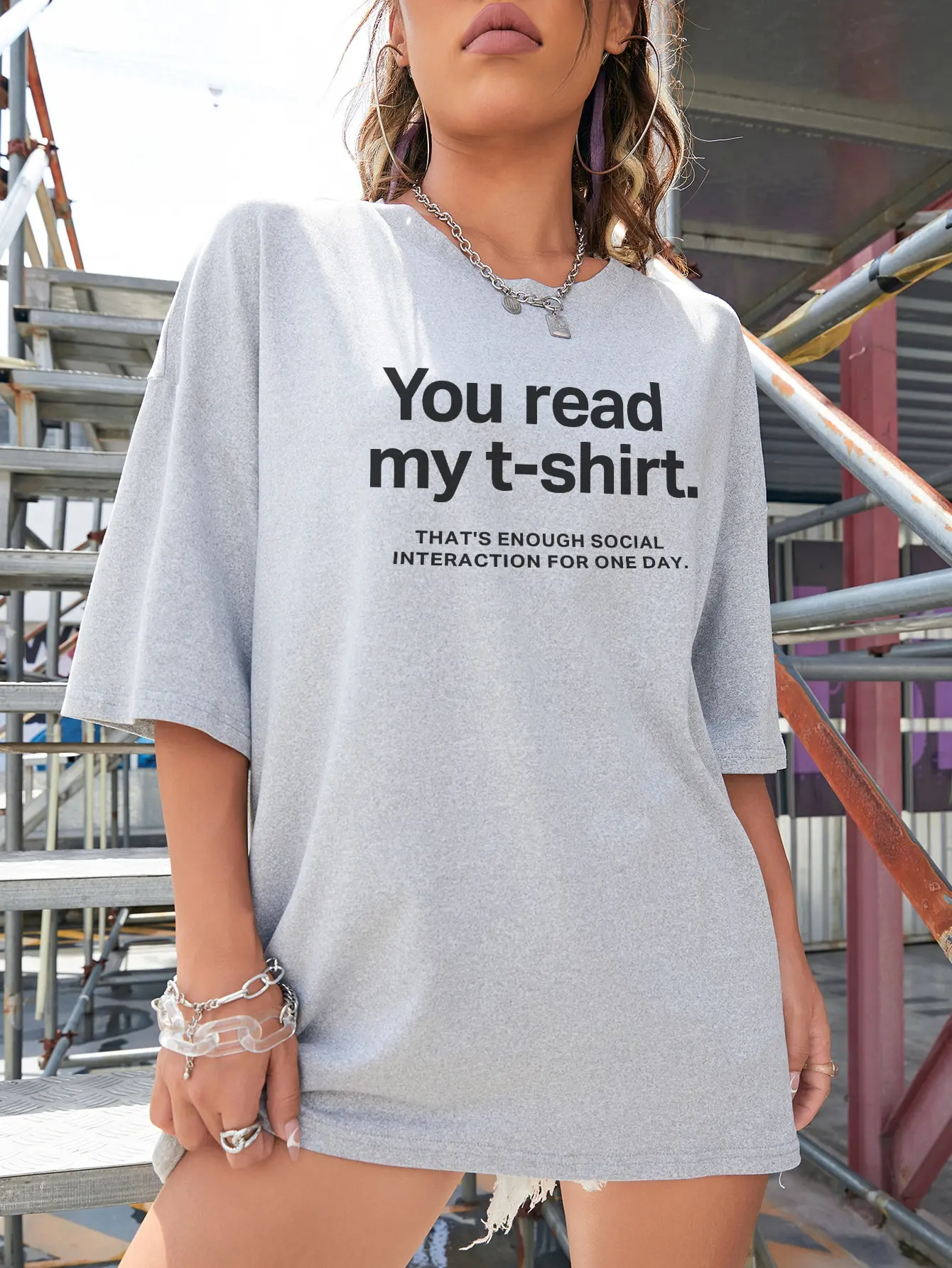 Your Read My T-Shirt Letter Street Hip Hop Printed T-Shirts Female Cotton Brand Short Sleeves Breathable Casual Clothing Women\'s