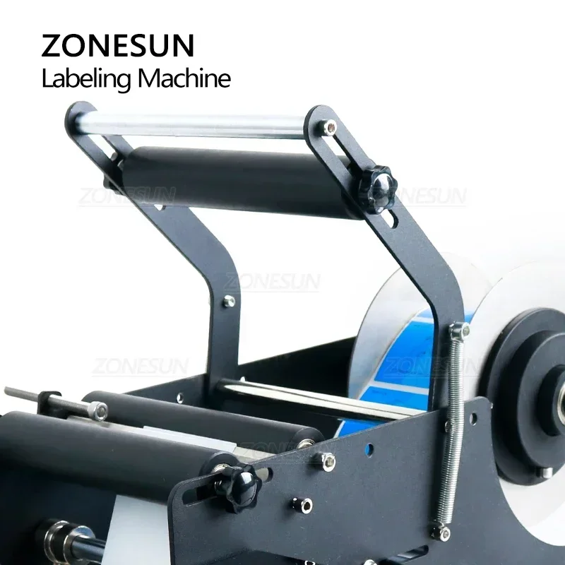 ZONESUN ZS-TB50SM Electric Round Bottle Labeling Machine Automatic Label Applicator for Cylindrical Glass Plastic Jar Tin Can