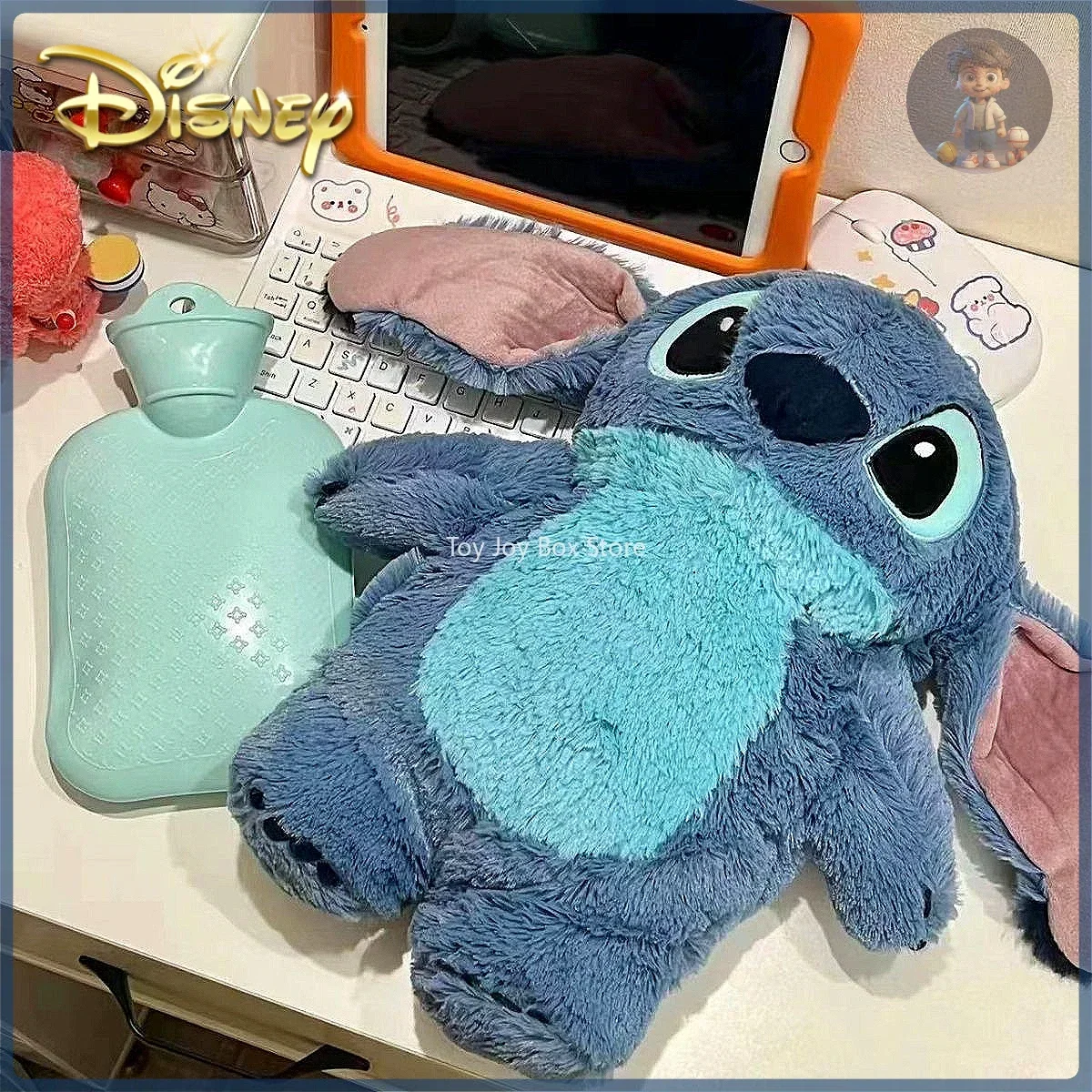 2024 Stitch Angel Lotso Pooh Plush Hand Warm Bottle Hot Water Bottles Portable Warm Hand Bag Hand Warmer Gift For Girlfrien